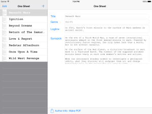 The iPad version screen capture. The iPhone version simply splits these two screens.